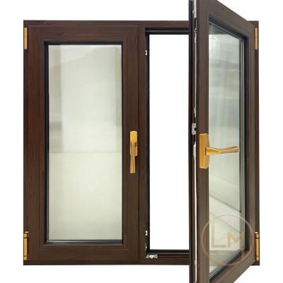 China Magnetic Screen Top Quality Cheap Price Villa And Hotel Double Glazed Aluminum Tilt And Turn Windows for sale