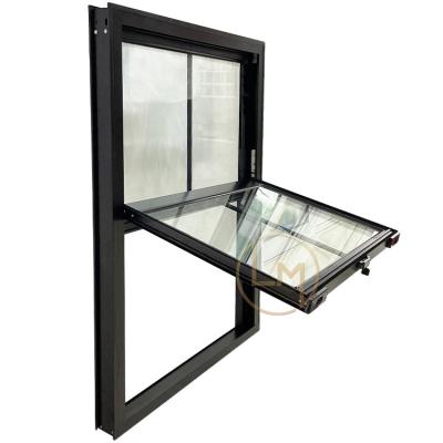 China Magnetic Screen House Bar 2x3 36x30 Insulated Window Aluminum Tilted Vertical Sliding Single Double Hung Windows for sale