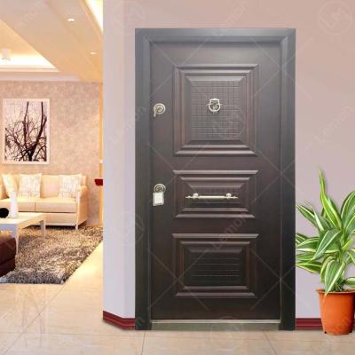 China Modern high quality customize one and half residential door armored single door wooden steel door for sale