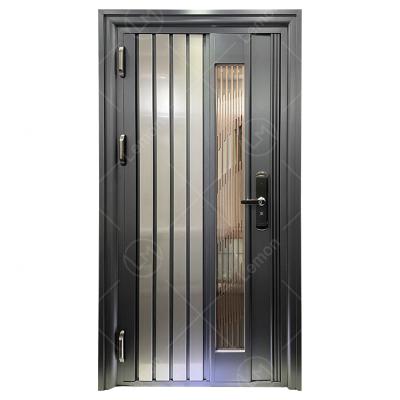 China American high quality hotel bulletproof bulletproof modern villa security stainless steel commercial exterior door for sale