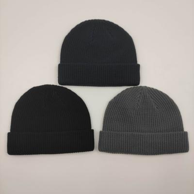 China COMMON adult knit beanie, double layers, basic style, circular knit. for sale