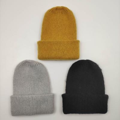 China JOINT Women Knitted Brushed Fashion Hat Winter Cap Soft And Warm Top for sale