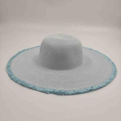 China Fashion Women Character Straw Hat Wide Brim Beach UV Sun Protection Outdoor Soft Brim Straw Hat for sale