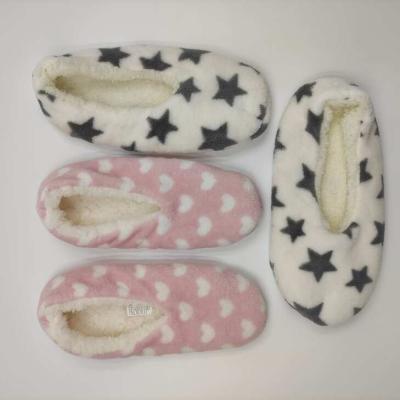 China Fashion\comfortable\warm ladies slipper, with anti-slip on the botom with star and heart print gel for sale