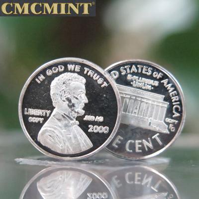 China Pure Silver 999 Lincoln Gram Of Europe 1 1 Cent Silver Coin .999 Round Old Coin for sale