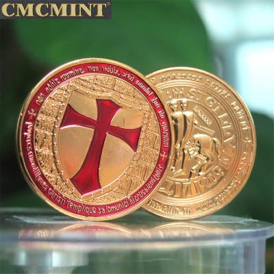 China Europe Metal Type 2021 New 1 Ounce Round Knights Templar Bar .999 Fine Copper Style For Sale B18 for sale