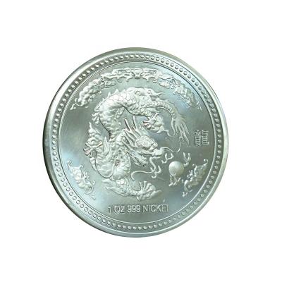 China New Products Europe Hot Indian Old Coins 1 Oz 999 Fine Nickel Dragon for sale