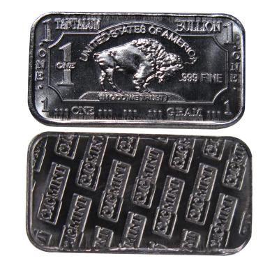 China 1 gram Tantalum Buffalo Bullion Fine Bar A98b America Tantalum Bar 999 for sale