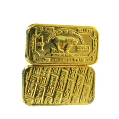 China Europe 1 Gram Gold Plated Titanium Bear Bar A123 for sale