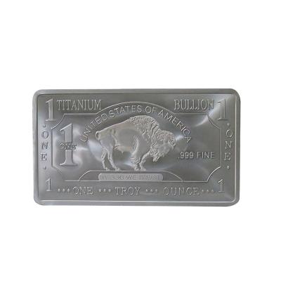 China Europe Titanium Metal Bar Grades 1 Oz 999 Buffalo Ingot Pure Titanium Bars A129 for sale