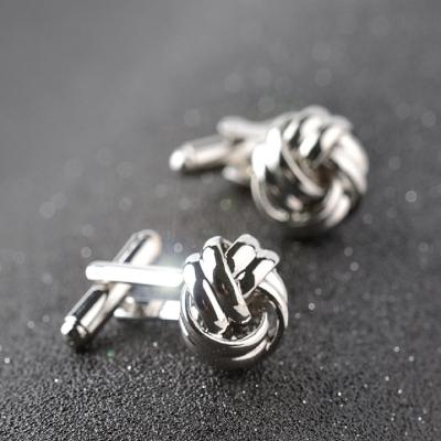 China ALLOY Silver Mens Metal Alloy Twisted Cufflinks Custom Mens Shirt Cufflinks AY084 for sale