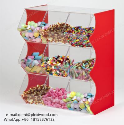 China High quality material will not dent colorful side acrylic display is designed to nicely showcase your candy for stores parties weddings home for sale