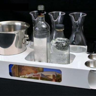 China Highlight For Your Bottle Or Bar Customized Acrylic Bottle Serving Tray For Party Nightclub Lounge Bar for sale