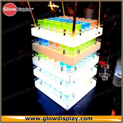 China Highlight for your LED Shot Glasses Flight Glass Wholesale Acrylic Tray for sale