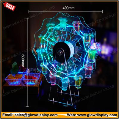 China Highlight for your LED Ferris Wheel Shot Glass Display Stand Wine Holder Glass Rack for sale