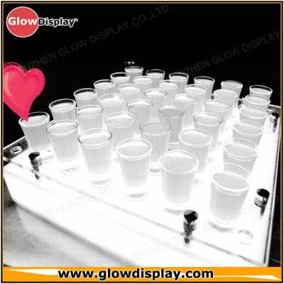 China Highlight For Your Supplier China Acrylic LED Glass Lighted Shot Glasses Serving Tray for sale