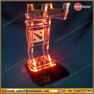 China High Quality Acrylic LED Lighted Earphone Display Stand GD-H75001 for sale