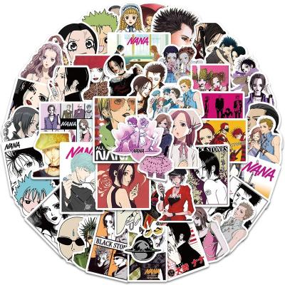 China Custom 50Pcs Japan NANA Sticker For Girls Scrapbook Cartoon Luggage Laptop Anime Stickers Waterproof+Eco-friendly for sale