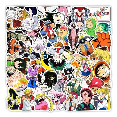 China 50Pcs Cute Sticker Anime Character Collection Decorative Stickers For Bottle Laptop Demon Slayer Cartoon Decoration Sticker for sale