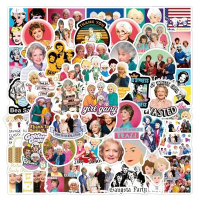 China Waterproof+Eco-friendly 50Pcs America The Luggage Gold Vinyl Guitar Laptop Paper Decal TV Show Stickers Girls Waterproof Sticker for sale