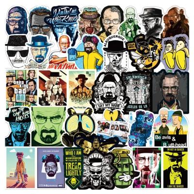 China 50Pcs TV Show Breaking Bad Waterproof Sticker For Waterbottles Skateboard Luggage Laptop DIY Home Decor Stickers for sale