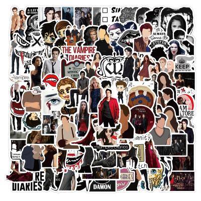 China 100Pcs The Vampire Diaries Sticker Decorative Stickers For Luggage Home Laptop Notebook Girl Fridge Waterproof Sticker for sale