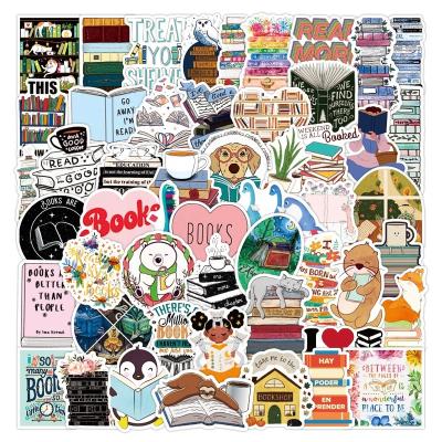 China 50Pcs Sticker Love Reading Book Decorative Stickers For Teens Notebook Luggage Laptop Door Read Decoration Sticker for sale