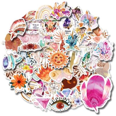 China 50Pcs Bohemian Sticker Decorative Stickers for Teens Skateboard Bohemianism Art Decor Luggage Laptop Door Sticker for sale