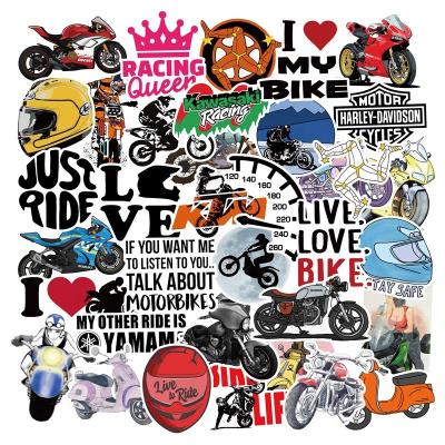 China 50Pcs Waterproof Shape Motorcycle Cool Stickers For Boy Phone Helmet Fridge Bottle Laptop Luggage Decor Sticker Label for sale