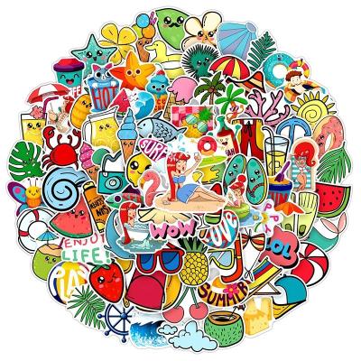 China Waterproof+Eco-friendly 100Pcs Cute Summer Beach Vsco Stickers For Car Bike Album Laptop Luggage Label Waterproof Sticker for sale