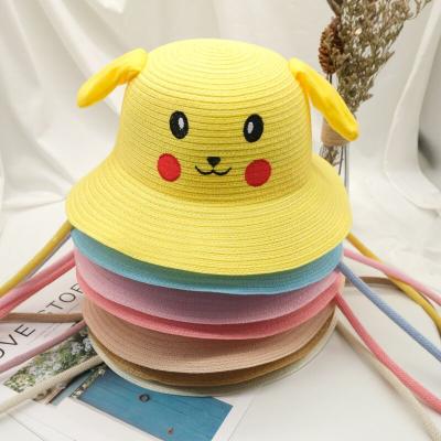 China Fashional Foldable Mini Kids Baby Paper Straw Hat Fashion Breathable Straw Kids Hat Boy Gil 2022 Summer New Baby Hat Kids Hat for sale