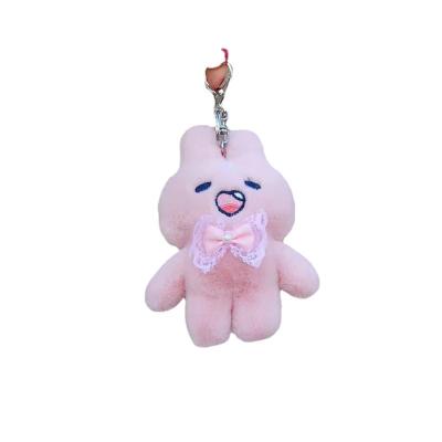 China Fashional Cute Rabbit Plush Toy Pendant School Bag Pendant Key Chain Doll Small Mini Doll for sale