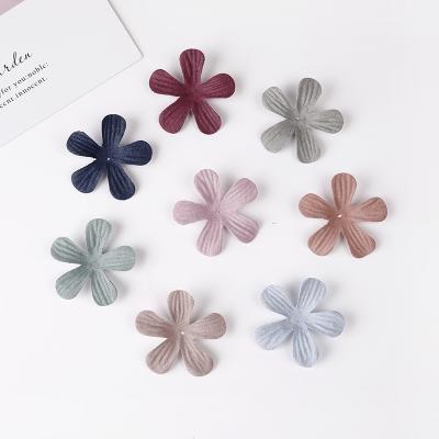 China Fashional 5cm Artificial Flower Girl Hair Piece Leather Colorful Circle Wedding Party Decorative Flower Girl Opp Bag Ali Trade Assurance CN; ZHE for sale