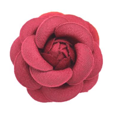 China Fashional Camellia Flower Brooch Decorative Wreath Felt Artificial Fabric 5.5cm Opp Bag Ali Trade Assurance Hand DIY Cloth 50 PCs Junze for sale