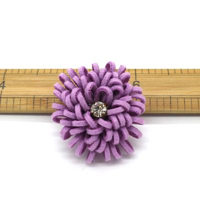 China Fashional 5cm Felt Wedding Accessories Flower Chiffon Decorative Men's Cloth Brooch Pin Flower for sale