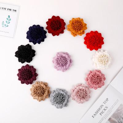 China Fashional 9cm Felt Flower Festival Party Wedding Decoration Baby Hair Decoration Flower for sale