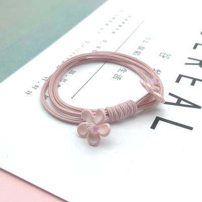 China Fashional 2021 Braid Hair Ponytail Hair Rings Single Rope Rubber Elastic Hair Band for sale