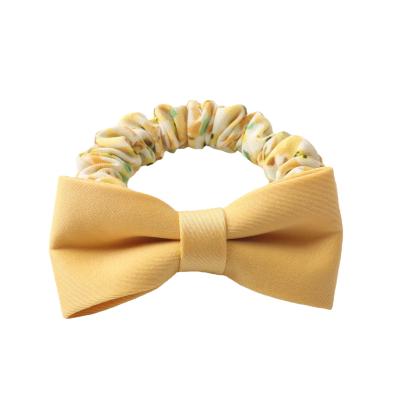 China Fashional Wholesale Korean Hair Ties Bow Elastic Hair Band Rubber Bands Hair Ring for Women and Teens for sale