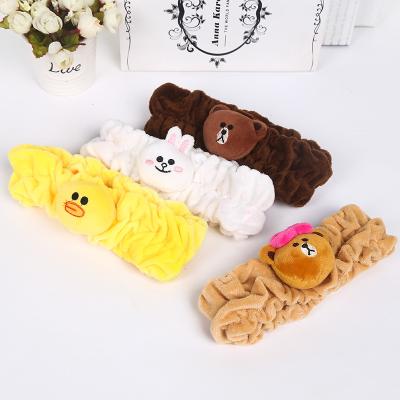 China Fashional Microfiber Coral Fleece Face Wash Hair Tape Female Makeup Beauty Hair Band Headwear Home for sale