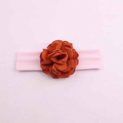 China Fashional baby hair band and lovely children's bow hair ornament soft nylon hair band baby bow for sale