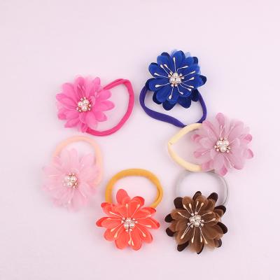 China Fashional 2021 New Children's Lovely Hair Butterfly Nylon Hair Belt Flower Doll Belt Hair Belt Suitable For Newborns for sale