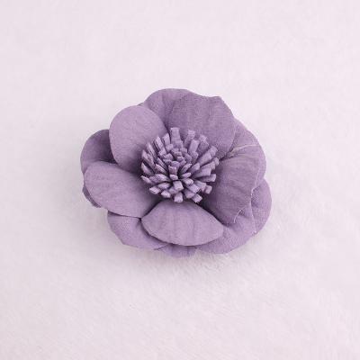 China Fashional wholesale 5.5cm handmade decorative chiffon flower for baby dresses shoes and clothes make flowers for sale