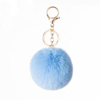 China Cute Women's Fashional Sublimation Pom Pom Pendant Gift Crafts Fuzzy Ball Wool Ball Key Chain Bag for sale