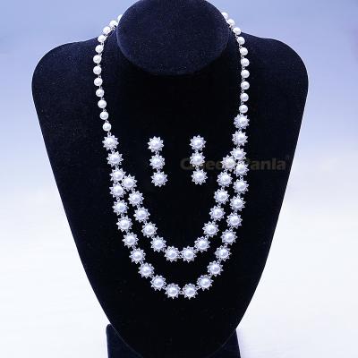 China Wholesale High Quality Fine Freshwater Sterling Silver Bridal Jewelry 925 White Wedding Pearls Set Real Genuine Natural Pearl Jewelry for sale