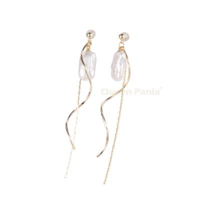 China The Other Panla Queen Baroque Freshwater Pearl Earrings Unique Freshwater Pearl Earring For Women for sale