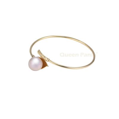 China Hot Sale CLASSIC Natural Freshwater Pearl Queen Panla Cuff Opening Adjustable Bangle Bracelet For Women Gift for sale