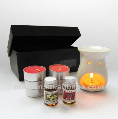 China Hot Selling Home Essential Oil Burner Ceramic Oil Burner Set Essential Censer Gift Set Aroma Diffuser Set for sale