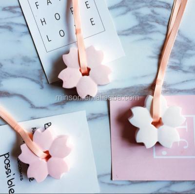 China Sakura Viable Ceramic Stone Flower Plaster Diffuser Fragrance Aroma Scent Stone For Wardrobe for sale