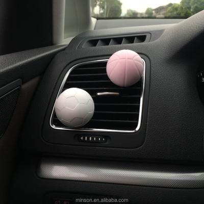 China Eco-friendly Car Air Freshener Car Vent Aroma Diffuser Customized Ceramic Aroma Stone for sale