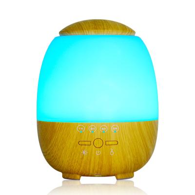 China Commercial Electric Aroma Air Humidifier Ultrasonic Essential Oil Diffuser Wood Grain Aroma Diffuser with LED Lights for sale